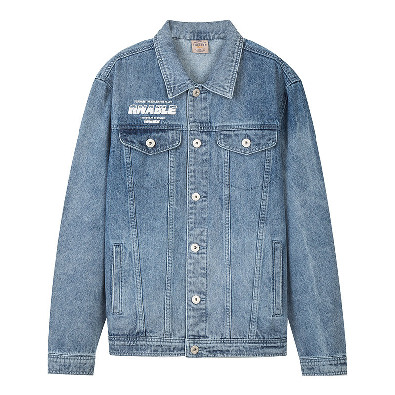 唐狮牛仔男士2020秋装新款印花夹克 唐狮喜之乐夹克