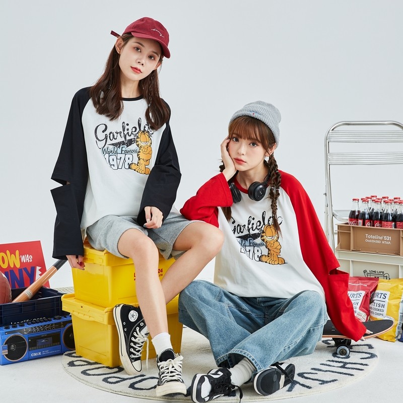 [加菲猫联名]唐狮2022春季新款t恤 唐狮喜之乐T恤