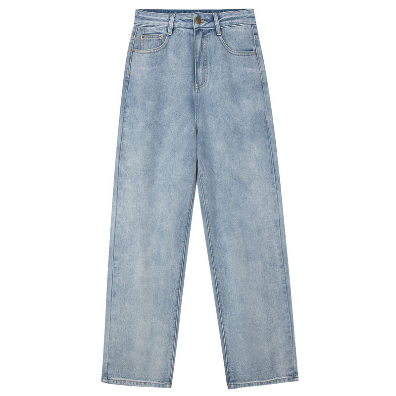 唐狮直筒2021春秋新款韩版牛仔裤 唐狮喜之乐牛仔裤