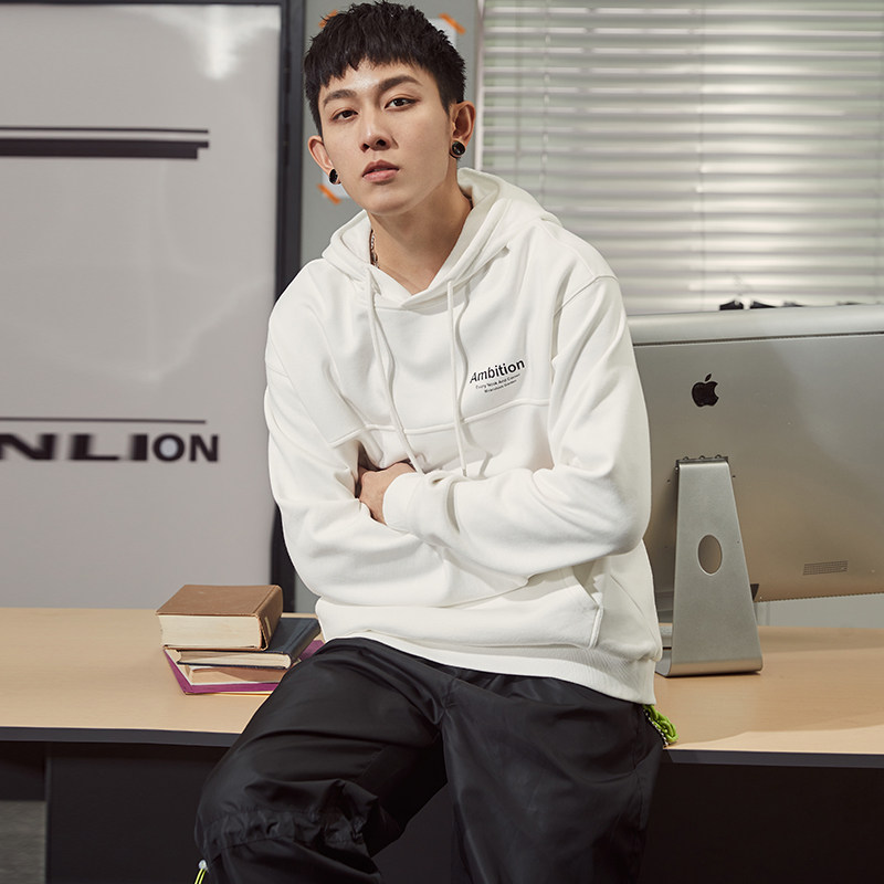 唐狮官方旗舰店连帽男2021秋潮卫衣 唐狮喜之乐卫衣