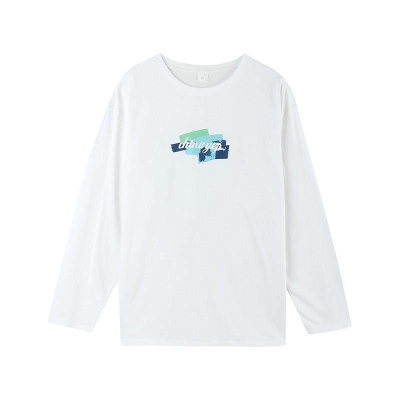 唐狮2021秋季新款情侣长袖棉打底衫 唐狮喜之乐T恤