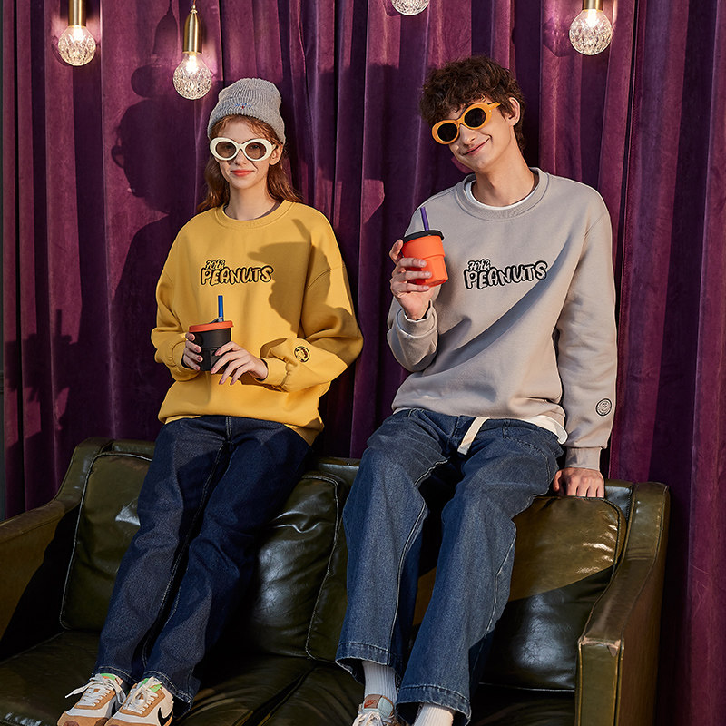 唐狮情侣装男女2021春秋新款卫衣 唐狮喜之乐卫衣