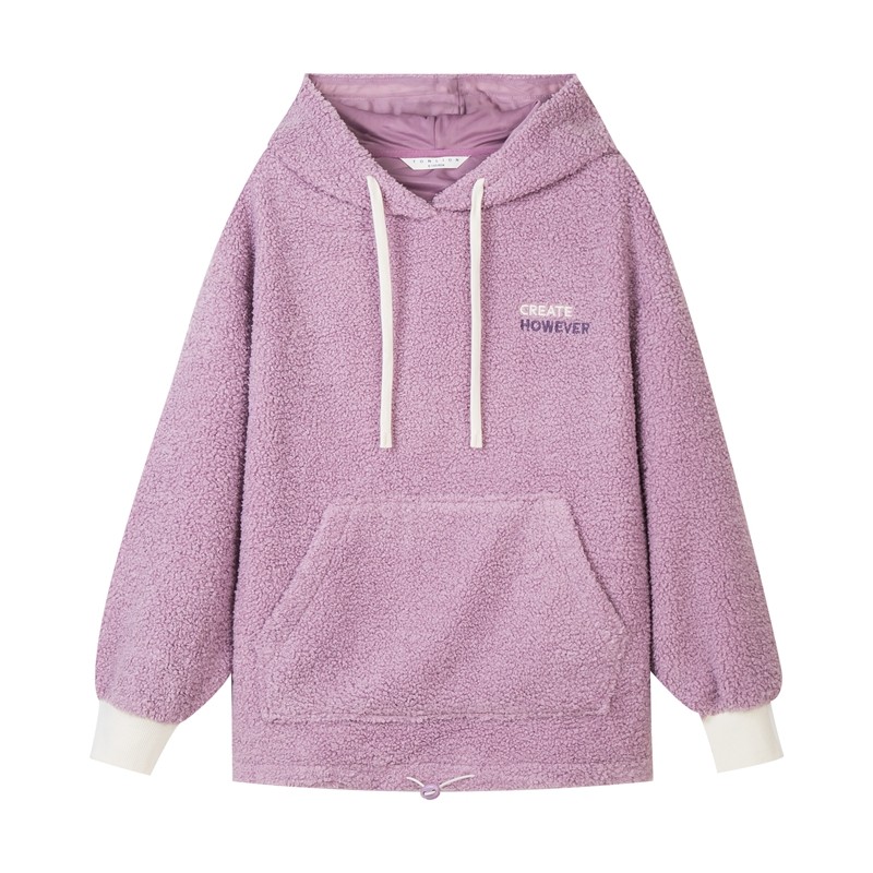 唐狮秋冬新款加绒连帽仿羊羔绒卫衣 唐狮喜之乐卫衣/绒衫