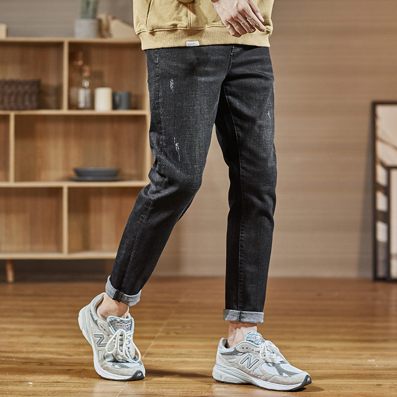 唐狮男士2021春秋新款韩版牛仔裤 唐狮喜之乐牛仔裤