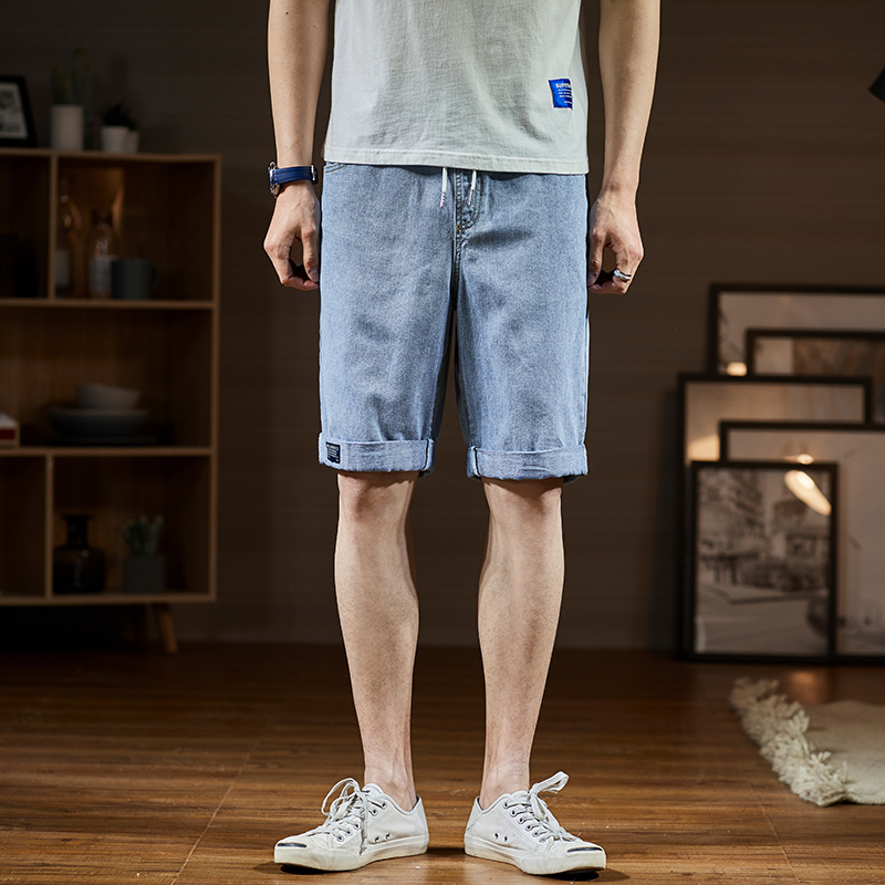 唐狮2020夏新款牛仔男士五分裤短裤 唐狮喜之乐牛仔裤