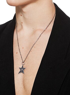 readyforduty设计明星同款星星情侣925纯银男饰品轻奢小众项链女