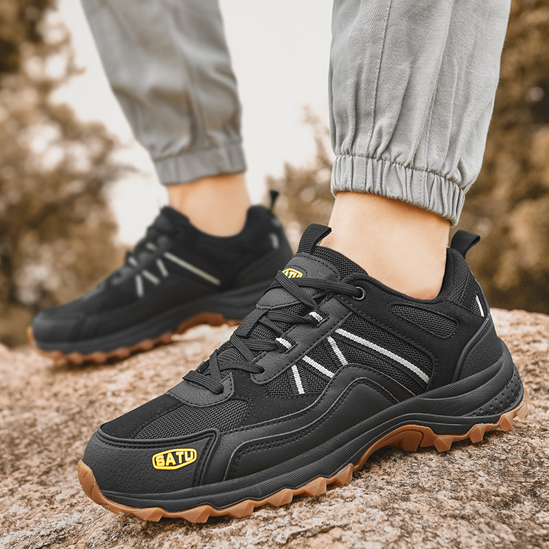 春秋季男休闲运动鞋真皮中年爸爸鞋子40岁男款50旅游鞋60牛筋底,淘宝优惠券,粉丝福利购,淘宝优惠卷