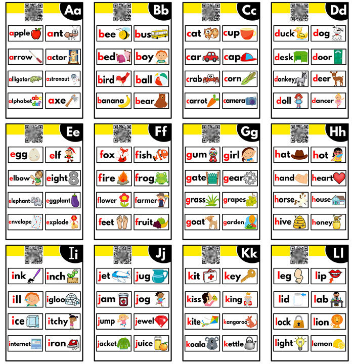 自然拼读卡片phonics小学英文字母词根cvc英语单词句子发音教具_虎窝淘