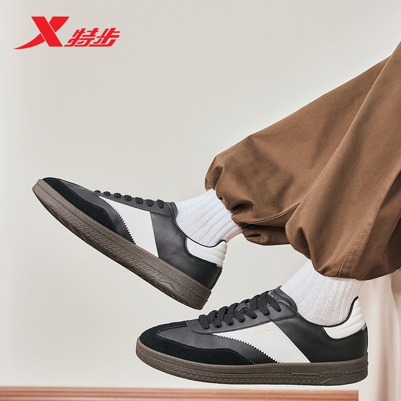 特步德训鞋男鞋2025春季新款时尚复古T头鞋百搭休闲情侣休闲鞋女,淘宝优惠券,粉丝福利购,淘宝优惠卷
