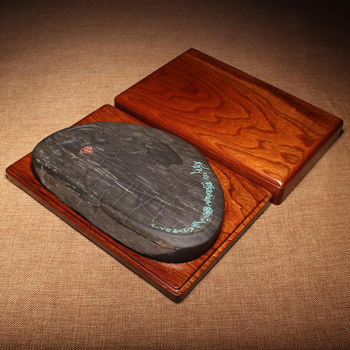 名师精品砚台 匠心非遗大师《方见尘 经典作品》传统龙尾山歙砚老坑金眉龟甲纹文房四宝收藏珍藏传世送礼佳品 - 图1