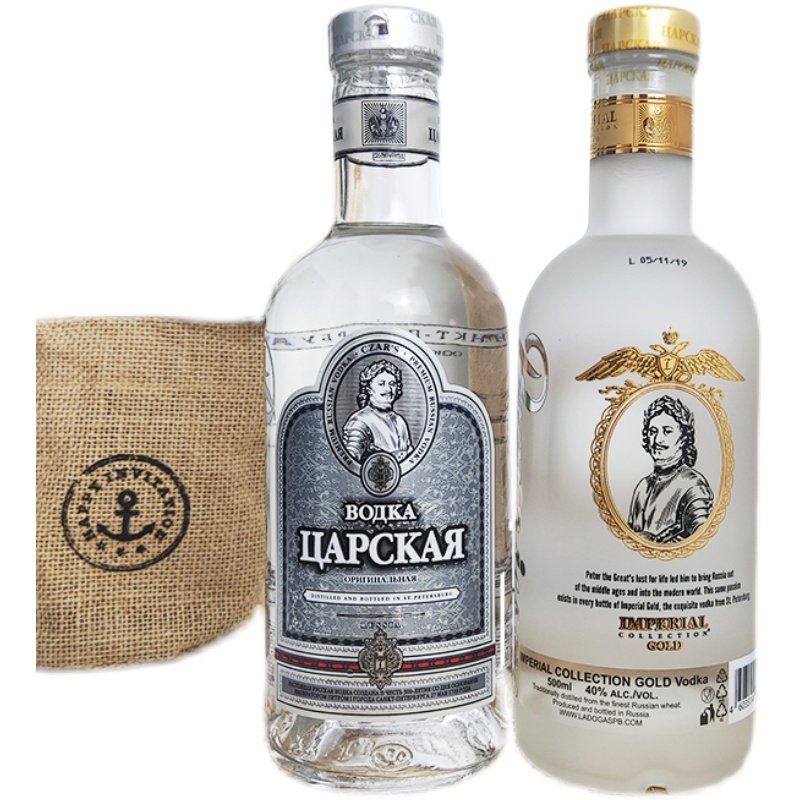 俄罗斯进口沙皇伏特加礼盒款40度洋酒Vodka配制酒基酒烈性酒500ml,淘宝优惠券,粉丝福利购,淘宝优惠卷