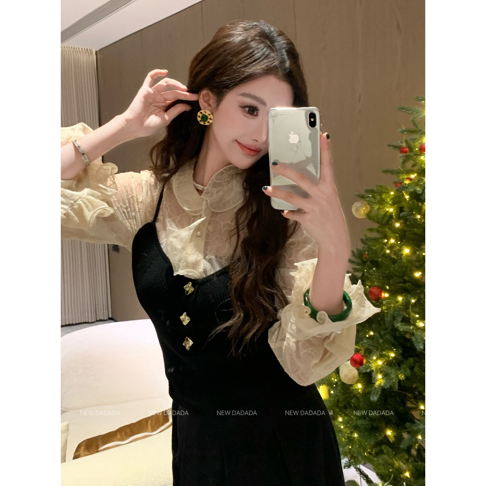 利达 NEWDADADA【敏锐暗涌】吊带背心女冬季内搭时尚百搭洋气时髦,淘宝优惠券,粉丝福利购,淘宝优惠卷