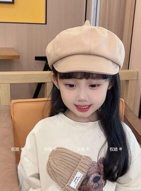 女童贝雷帽春秋儿童鸭舌帽女童洋