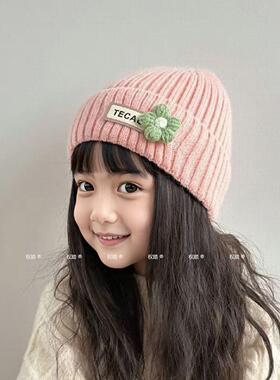 新款韩系儿童针织帽秋冬女孩保暖