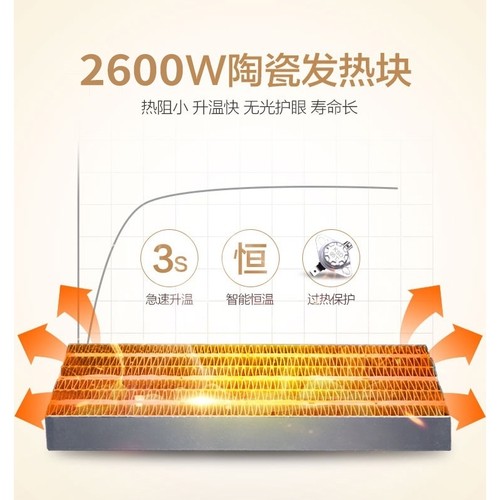 315x315x630卫生间浴霸照明排风成吊顶取暖五合一嵌入式扇一体集 - 图1