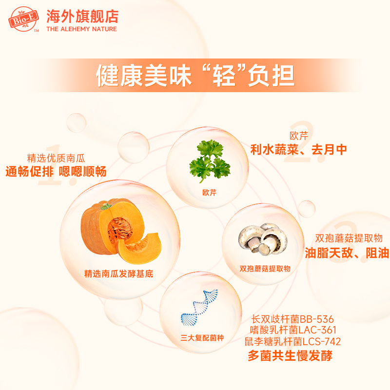 【4盒装】澳洲Bio-E进口南瓜酵素益生菌果蔬双孢菇蜂蜜南瓜原液-图1