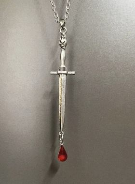 Vintage古着 Red water droplets项链