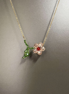 Vintage古着 Glazed flowers项链