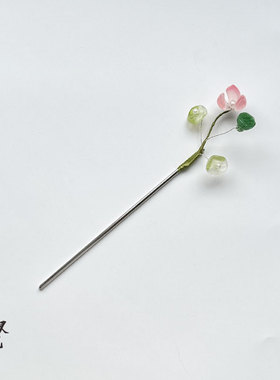 尖角花朵夏季小荷才发簪古风