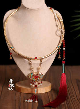 汉服古风项链晚新中式婚礼明制婚服项圈明风马面裙配饰璎珞流苏