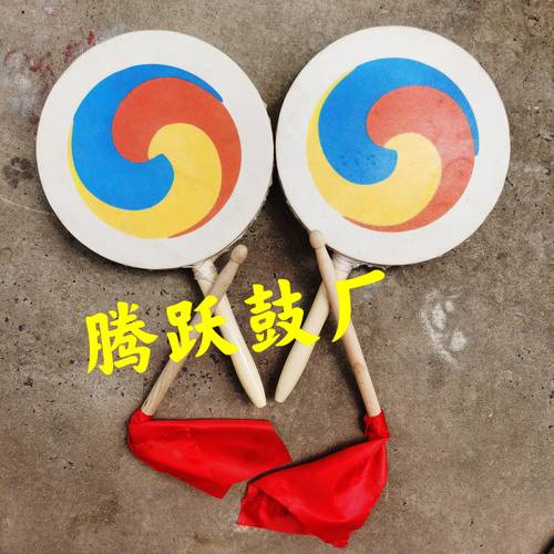 朝鲜族手鼓 舞蹈道具鼓 演出攀绳鼓 朝鲜平鼓 韩式手柄鼓 - 图1