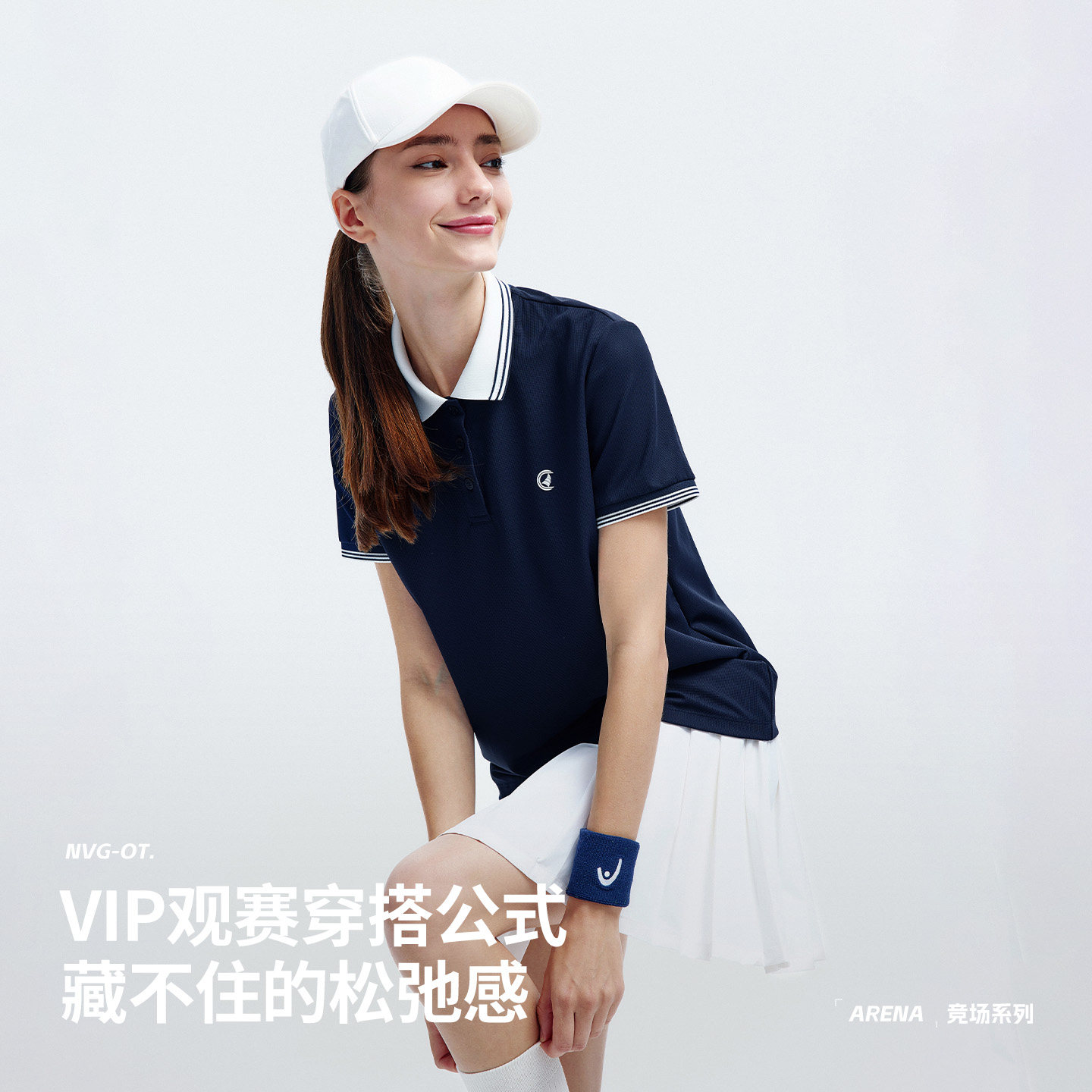 Navigare小帆船Polo衫女款短袖翻领休闲上衣