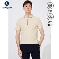 Single guide wet] NavigaCare Italy small sailing card its colour short sleeve polo shirt male turning speed dry t-shirt