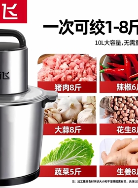 新飞绞肉机商用饭店电动不锈钢多