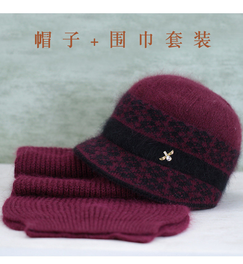 中老年帽子女冬天妈妈保暖帽加绒厚老人帽奶奶盆帽老年针织毛线帽