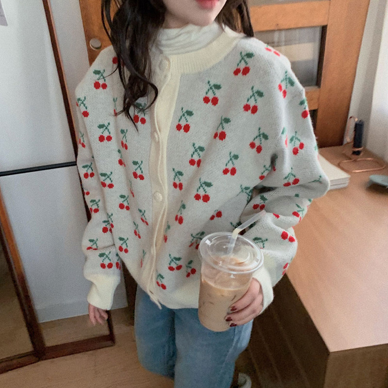 2020春秋新款韩版宽松短款针织衫 小悠范毛衣