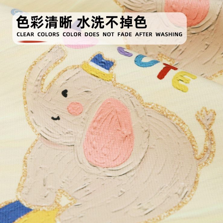 原创可爱卡通杂耍大象印花百搭时尚通勤单肩可斜挎加长水桶帆布包,淘宝优惠券,粉丝福利购,淘宝优惠卷