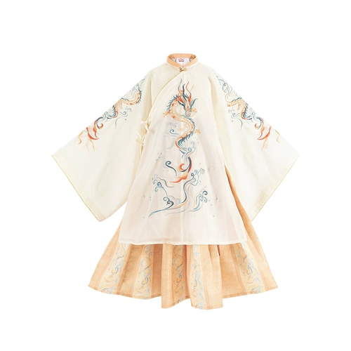 初立 Оригинальное ханьфу, детский комплект, детская одежда, осеннее, семейный стиль