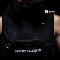 Monster Guardians Mens dark night functioning ventilation ball Necklace Bag Light Thin Trend Movement Breathable Vest