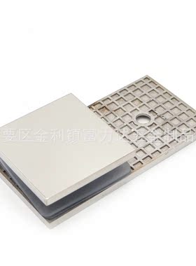 304不锈钢180度单面方形固定夹浴室玻璃配件酒店卫浴角码隔断码