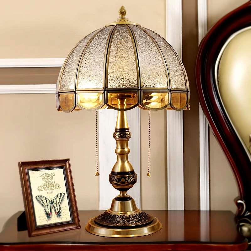 高档KARIDA全铜美式卧室床头复古台灯欧式客厅书房温馨奢华创意古 - 图2