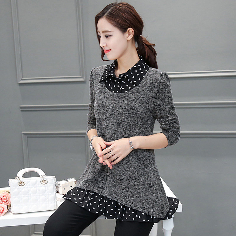 春秋装妈妈收腰百搭洋气小衫t恤 柔情恋T恤