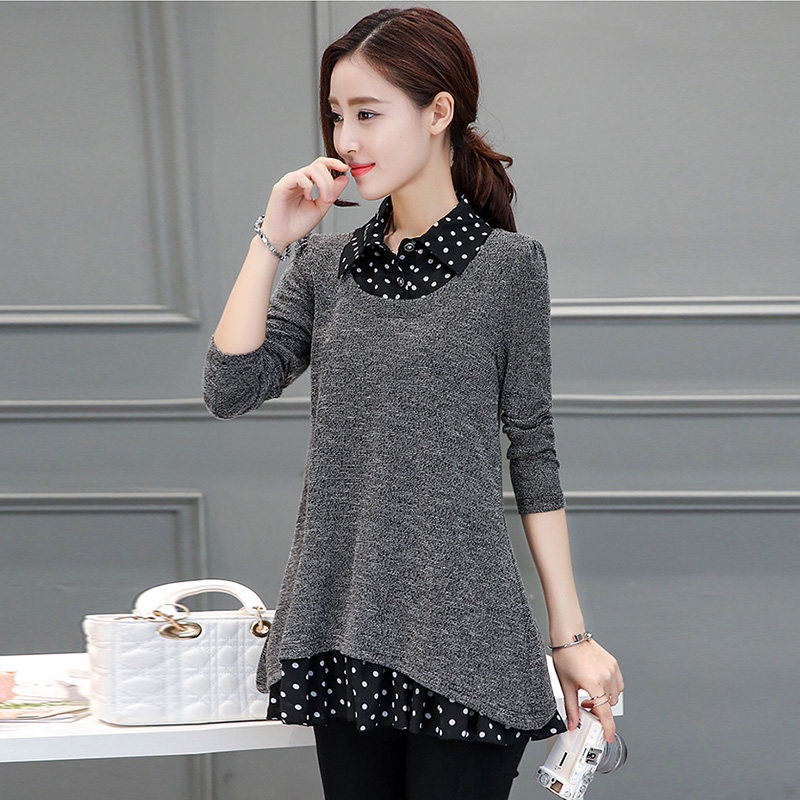 春秋装妈妈收腰百搭洋气小衫t恤 柔情恋T恤