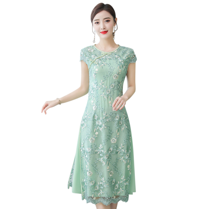 2020年新款中国风复古汉服连衣裙 柔情恋连衣裙