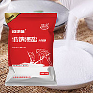 低钠盐天然海盐无碘无抗结剂食盐钾盐350g*7