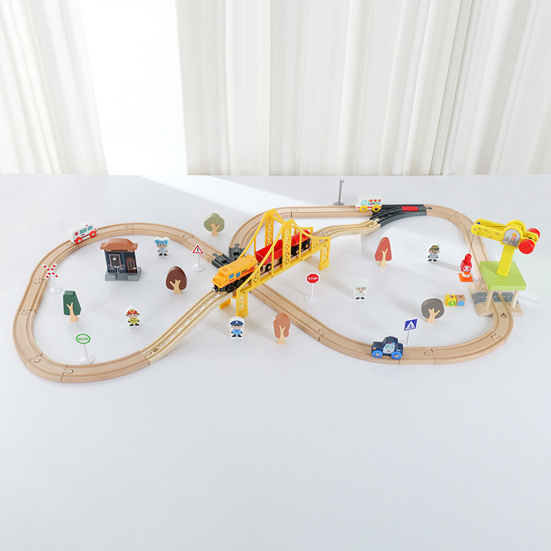 勒酷木制轨道套装玩具3-7岁儿童电动遥控多层立体交通场景,淘宝优惠券,粉丝福利购,淘宝优惠卷
