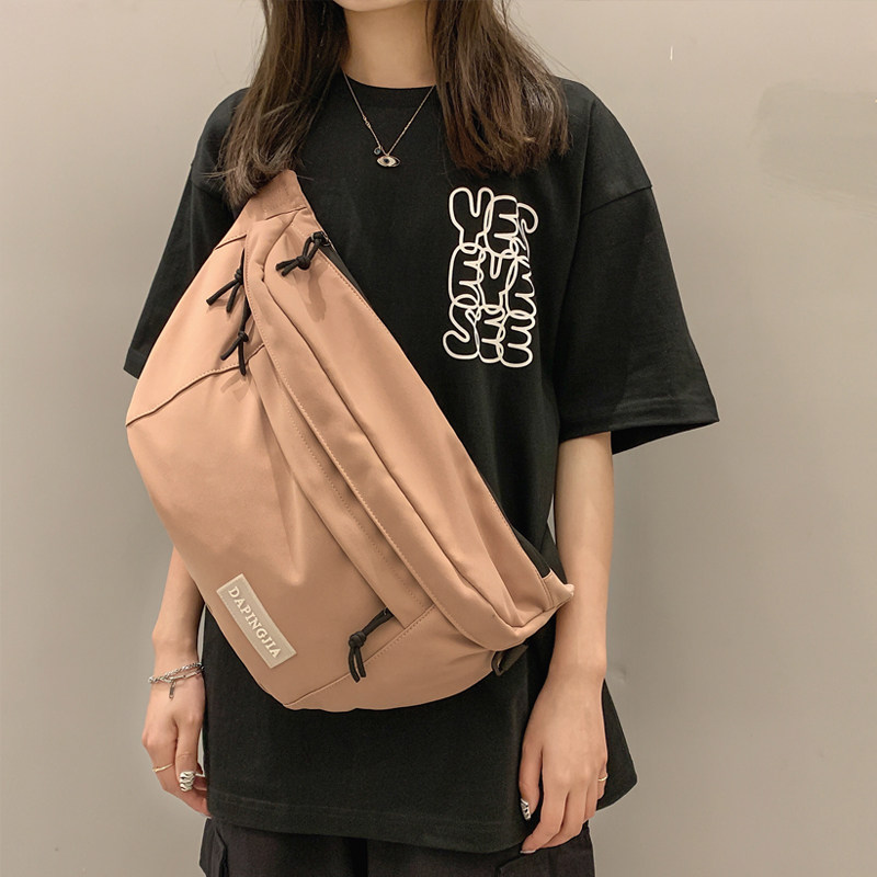 王一博同款大容量胸包男ins潮牌单肩斜挎包女街头腰包学生后背包,淘宝优惠券,粉丝福利购,淘宝优惠卷