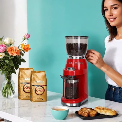SMEG CGF01电动磨豆机家用意式手冲咖啡研磨机30档调节不锈钢磨盘 - 图2