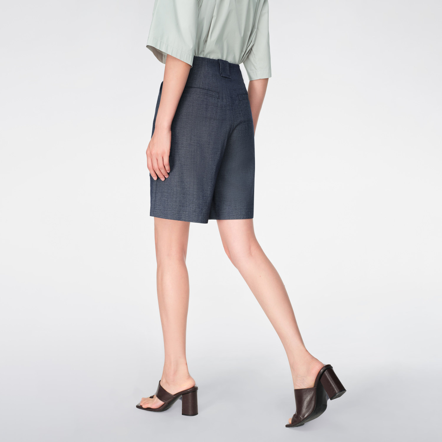 OVV春夏热卖女装亚麻轻薄简约经典基础贴袋利落休闲短裤