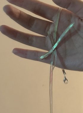 [楼哈哈]纯欲超仙人鱼姬彩色丝带项链短款choker颈带蝴蝶结项圈女