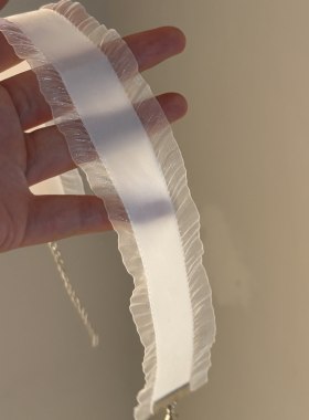 [楼哈哈]白色蕾丝choker颈带项链少女气质项圈纯欲小众设计感脖饰