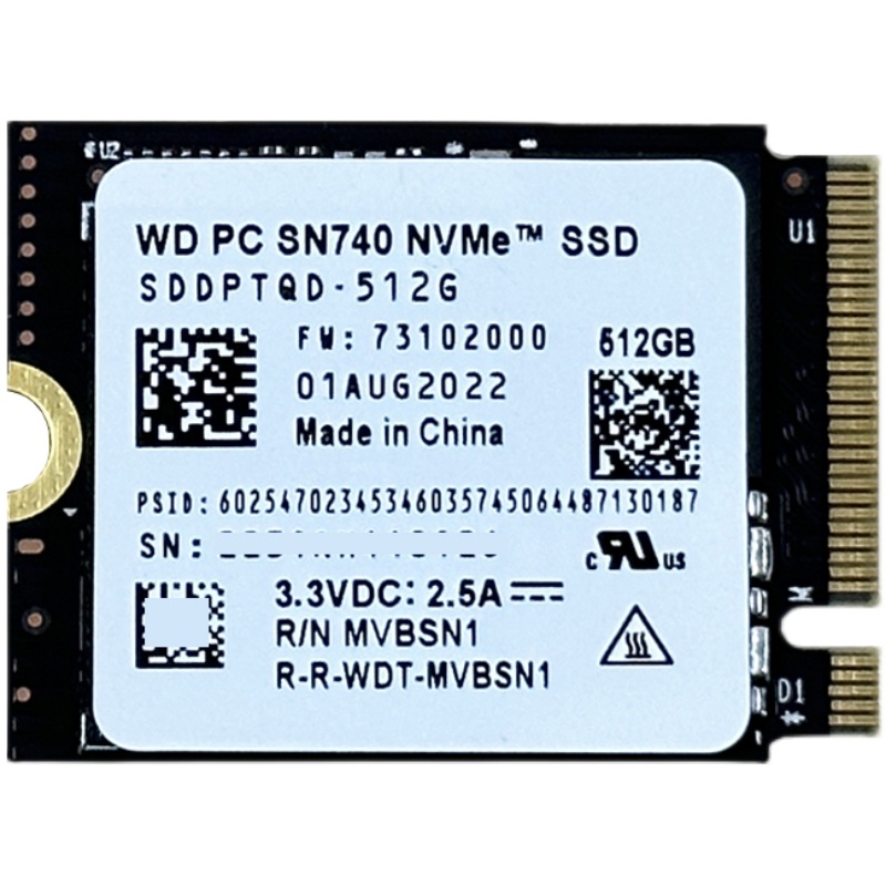 WD/西数SN740 PCIE4.0 1T/2T 2230 M2固态硬盘NVMe M.2硬盘SSD1TB - 图3