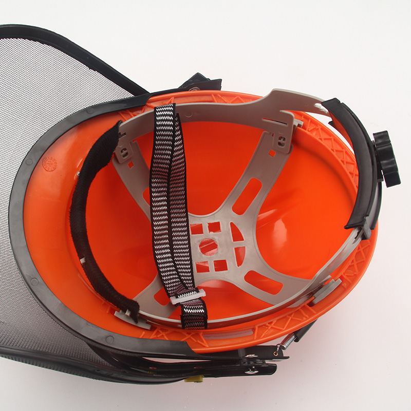 割草机面罩 割灌打草机伐木锯网状防护防爆防飞溅头盔 油锯安全帽 - 图1