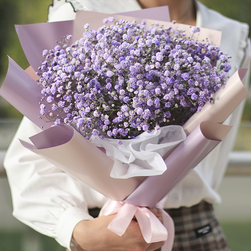 成品满天星干花花束情人节永生花送女朋友成人礼毕业季生日礼物