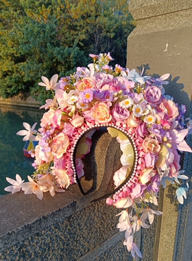 【一物一喜】三八妇女节活动簪花发箍手工diy材料  非成品 头饰