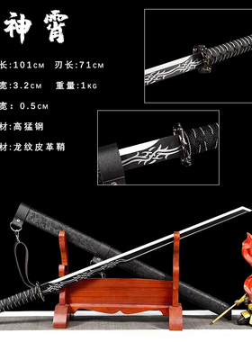唐横刀高锰钢龙泉镇宅宝剑唐刃一体刀剑唐剑刀具防身冷兵器未开刃